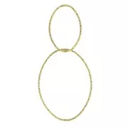 Pendente ovale diamante - 53mm Argento 925 Dorato all'oro fino x1