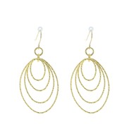 Pendente ovale diamante  35.5mm Arg. 925 Dorato all'oro fino