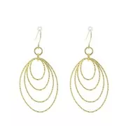 Pendente ovale diamante  35.5mm Arg. 925 Dorato all'oro fino