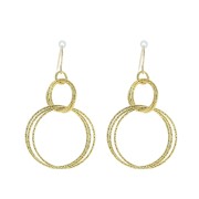 Pendente rotondo diamante 38 mm Arg. 925 Dorato all'oro fino x1