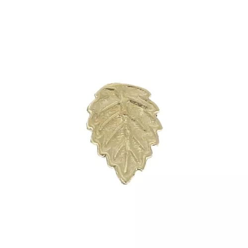 Foglia da incollare 7x5 mm in Gold filled x1