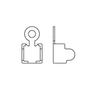 Terminale per catena strass 4 mm - Placcatura argento fino x1