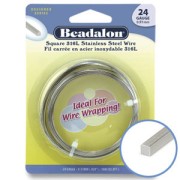 Filo quadrato da 0,51 mm - acciaio inox 316L x10m