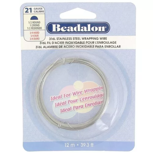 Filo semitondo 0,72 mm - acciaio inox 316L x12m