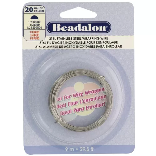 Filo semitondo 0,81 mm - acciaio inox 316L x9m