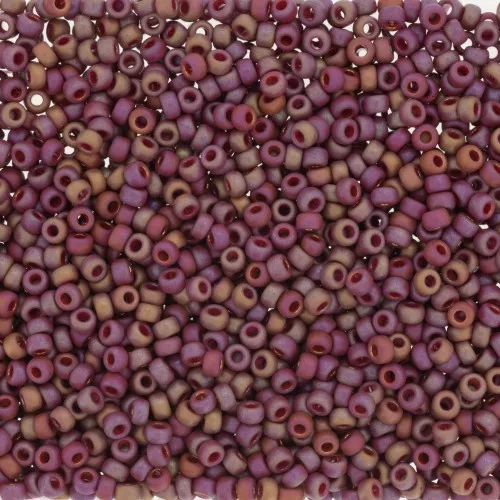 Rocaille Miyuki 11/0 4696 - Opaco Glazed Trillium Red Mat AB x8g
