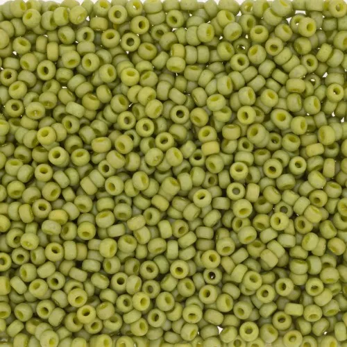 Rocaille Miyuki 11/0 4697 - Opaco Glazed Olive Mat AB x8g