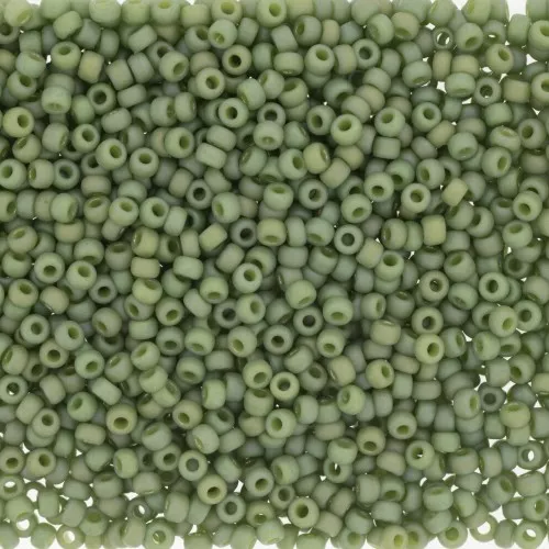 Rocaille Miyuki 11/0 4698 - Opaco Glazed Pistachio Mat AB x8g