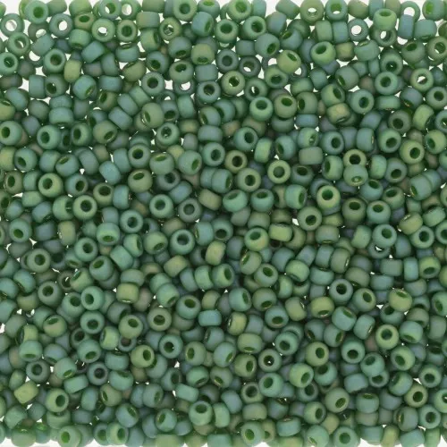 Rocaille Miyuki 11/0 4699 - Opaco Glazed Turtle Green Mat AB x8g