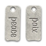 Ciondolo paix/peace mm. 28x12 Placcatura argento antico x1|raw }}