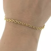 Catena Forzatina 3.8 mm Acciaio inossidabile Dorato 316L x50cm