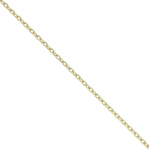 Catena maglia Forzatina limata 1.3 mm Acciaio inossidabile Dorato 316L x50cm