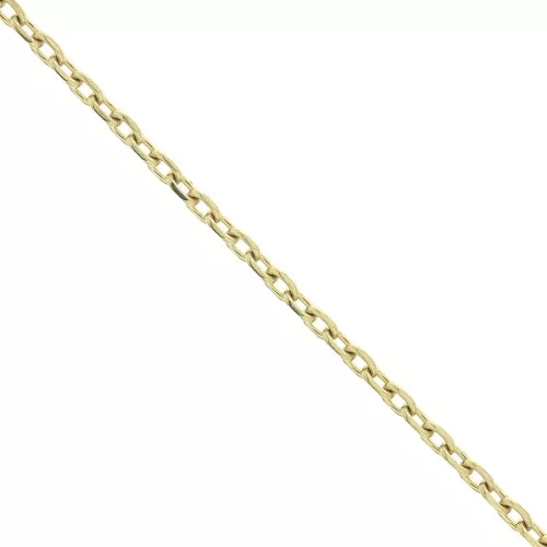 Catena maglia Forzatina limata 2 mm Acciaio inossidabile Dorato 316L x50cm