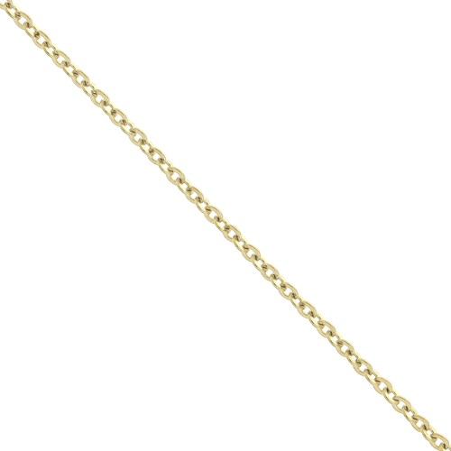 Catena maglia Forzatina limata 1.6 mm Acciaio inossidabile Dorato 316L x50cm