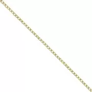 Catena maglia Forzatina limata plat 1.3 mm Acciaio inossidabile Dorato 316L x50cm