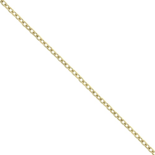 Catena maglia Forzatina limata plat 1.3 mm Acciaio inossidabile Dorato 316L x50cm