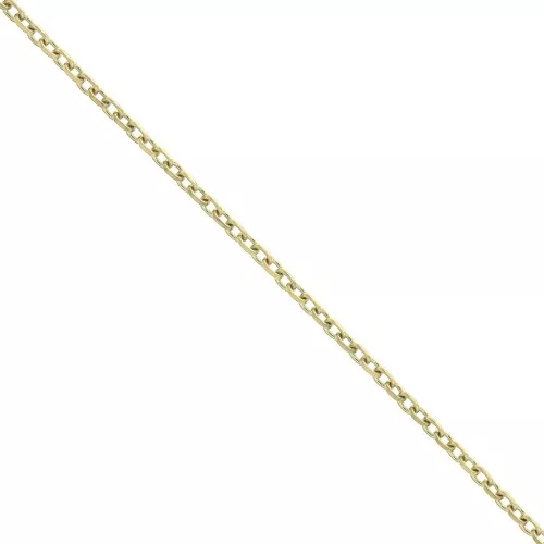 Catena maglia Forzatina limata plat 1.3 mm Acciaio inossidabile Dorato 316L x50cm