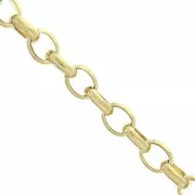 Catena maglia Jaseron 3.6 mm Acciaio inossidabile Dorato 316L x50cm