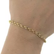 Catena maglia Jaseron 3.6 mm Acciaio inossidabile Dorato 316L x50cm