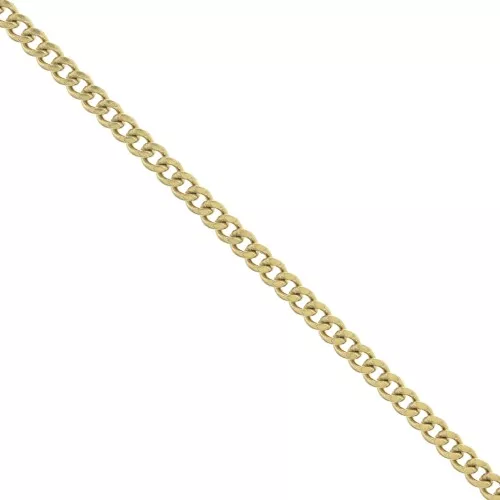 Catena maglia Gourmette limata 2.15 mm Acciaio inossidabile Dorato 316L x50cm