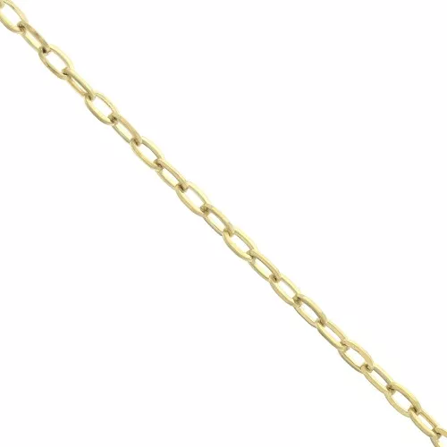 Catena maglia Forzatina rettangolo 2.1 mm Acciaio inossidabile Dorato 316L x50cm