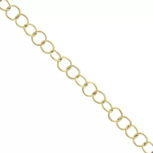Catena maglia Forzatina 4 mm Acciaio inossidabile Dorato 316L x50cm