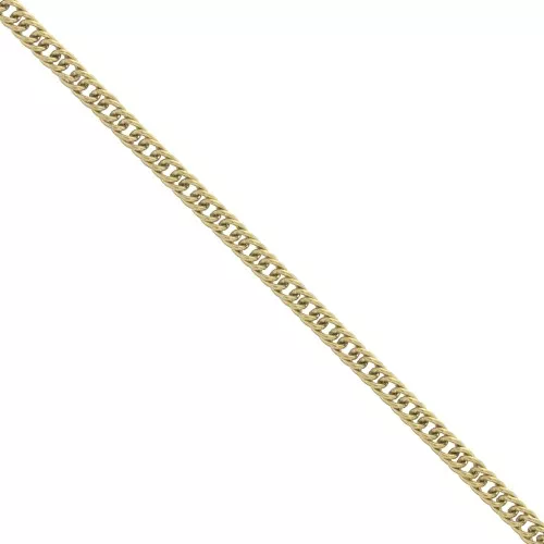 Catena maglia doppia Gourmette 2 mm Acciaio inossidabile Dorato 316L x50cm