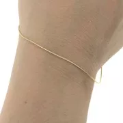 Catena maglia Inglese piatta 0.9 mm Acciaio inossidabile Dorato 316L x50cm