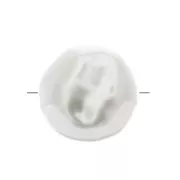 Perla disco irregolare imitazione madreperla 18 mm - Bianco x1