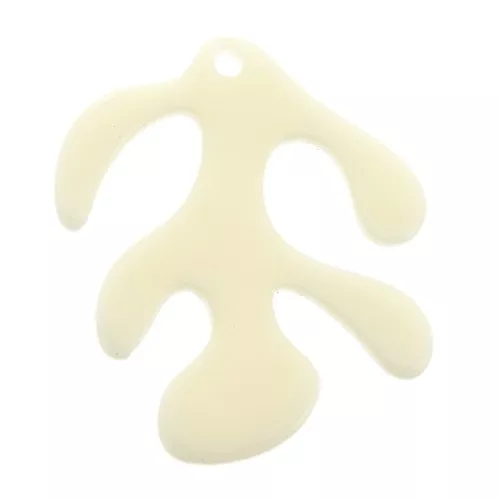 Pendente corallo in plexiglas 29.5x25 mm - Avorio x1