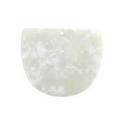 Pendente mezza luna acetato 29x34 mm - Squama di tartaruga Bianco madreperlaceo x1|raw }}