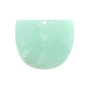 Pendente mezza luna  acetato 29x34 mm - Squama di tartaruga Menta madreperlaceo x1|raw }}