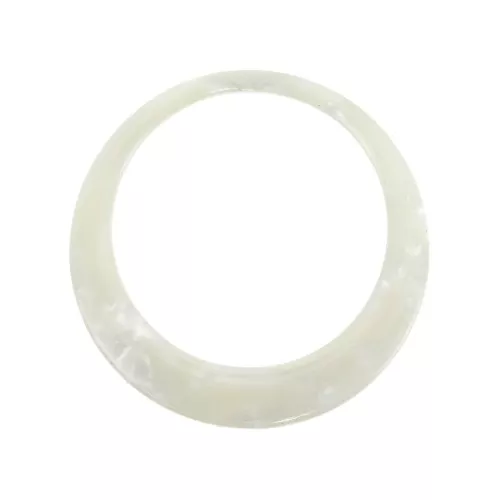 Pendente anello in acetato 33.5mm Squama di tartaruga Bianco madreperlaceo x1