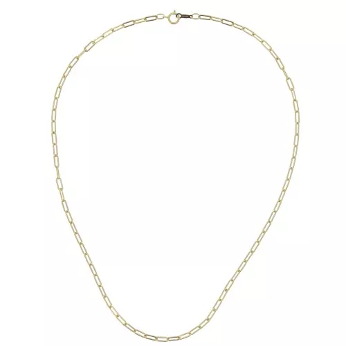Girocollo regolabile maglia Rettangolare 2.5 mm in Gold filled x42 cm