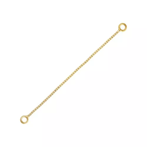 Catenina di estensione maglia Veneziana 2 anelli 50x0.85 mm in Gold filoled x1