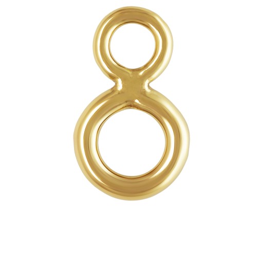 Anelli doppi saldati 6,5x3,9 mm in Gold filled (oro laminato) x5