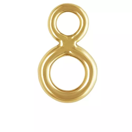 Anelli doppi saldati 6,5x3,9 mm in Gold filled (oro laminato) x5