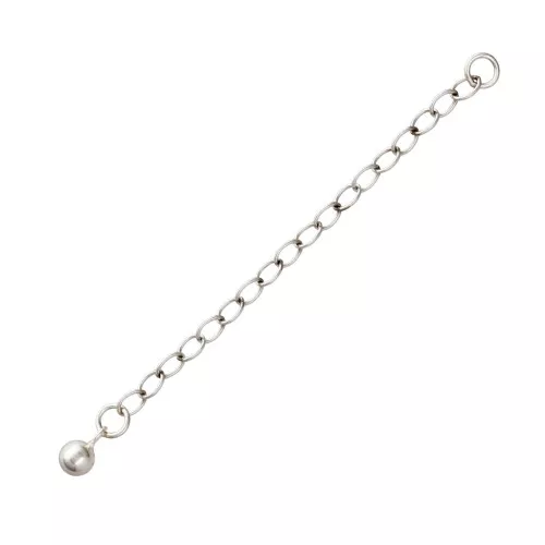 Catenina di estensione pallina maglia Forzatina 60x2.75 mm in Argento 925 x1