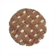 Disco piatto in bambù intrecciato 15 mm - Marrone chiaro x1