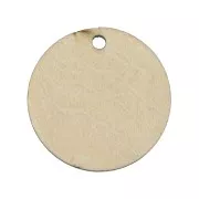 Pendente rotondo legno tinto intrecciato 23 mm - Marrone chiaro - Naturale x1