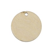 Zecchino rotondo legno tinto intrecciato 13 mm - Marrone chiaro - Naturale x1