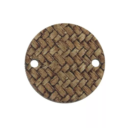 Intercalare rotondo legno intrecciato 20 mm - Marrone chiaro - Naturale x1