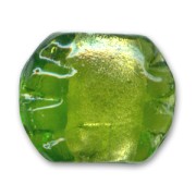 Dischi piatti Foglia Argento mm. 17x20 Olivine x4