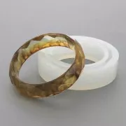 Stampo silicone per realizzare dei bracciali sfaccetati in resina 56x16x8 mm x1