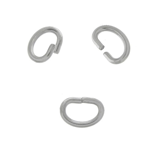 Anellini aperti ovali 7x5x1 mm in Acciaio inossidabile x25
