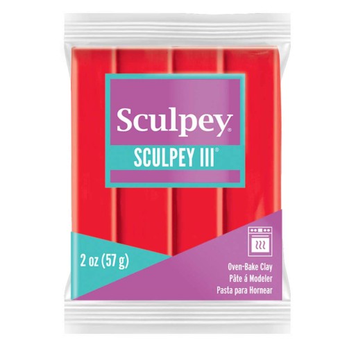 Pasta per modellare Sculpey III 57 gr Red hot red (n°583)