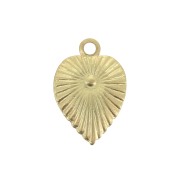 Foglia Charm lavorata 11,5x8 mm - Dorato con oro fino x1|raw }}