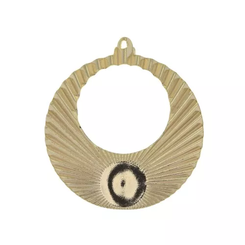 Pendente creole rotondo 38x34mm per cabochon 10mm - Dorato all'oro fino x1