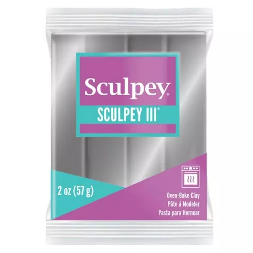 Pasta per modellare Sculpey III 57 gr Silver (n°1130)