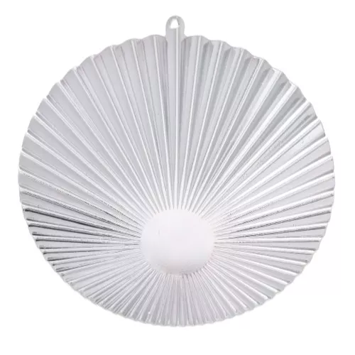 Pendente rotondo effetto pieghe 48x45 mm per cabochon 10 mm - Placcatura argento finox1